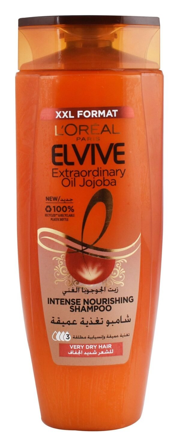 L'Oreal Elvive Intense Nourishing Shampoo with Jojoba Oil for Very Dry Hair, 600ml
