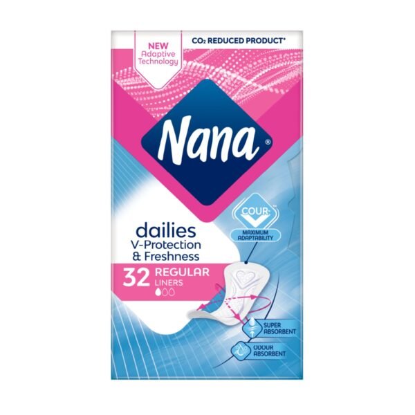 Nana Panty Liners Normal, 32 Count