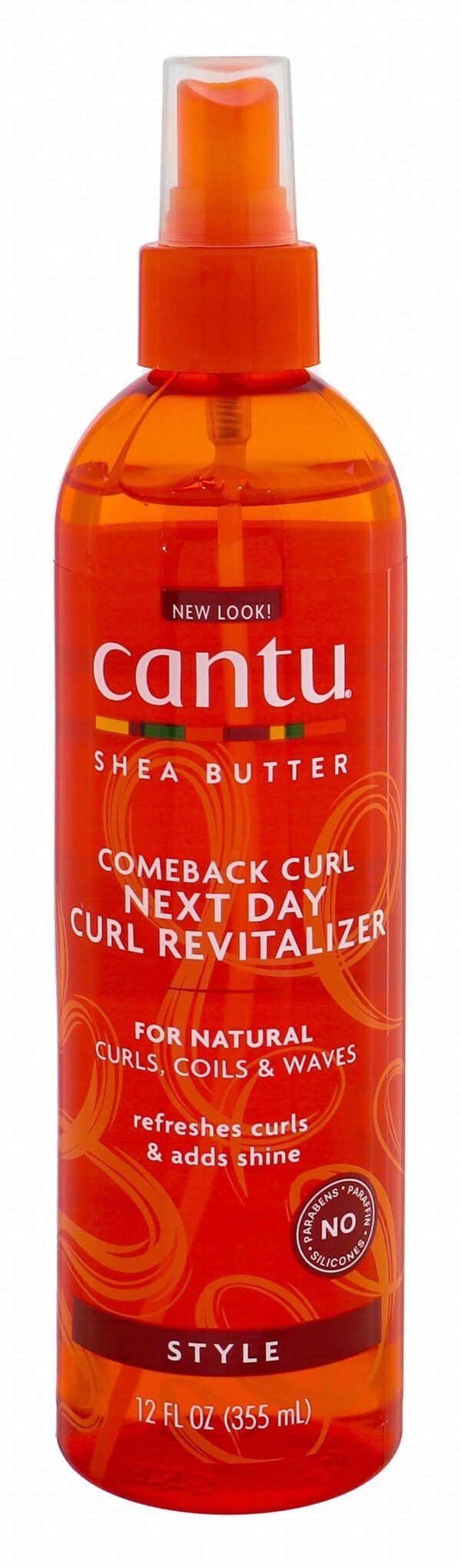 Cantu Comeback Curl Next Day Curl Revitalizer Spray with Shea Butter for Natural Hair, 355ml