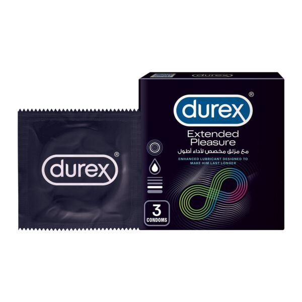 Durex Extended Pleasure Condoms for Men, 3 Pieces