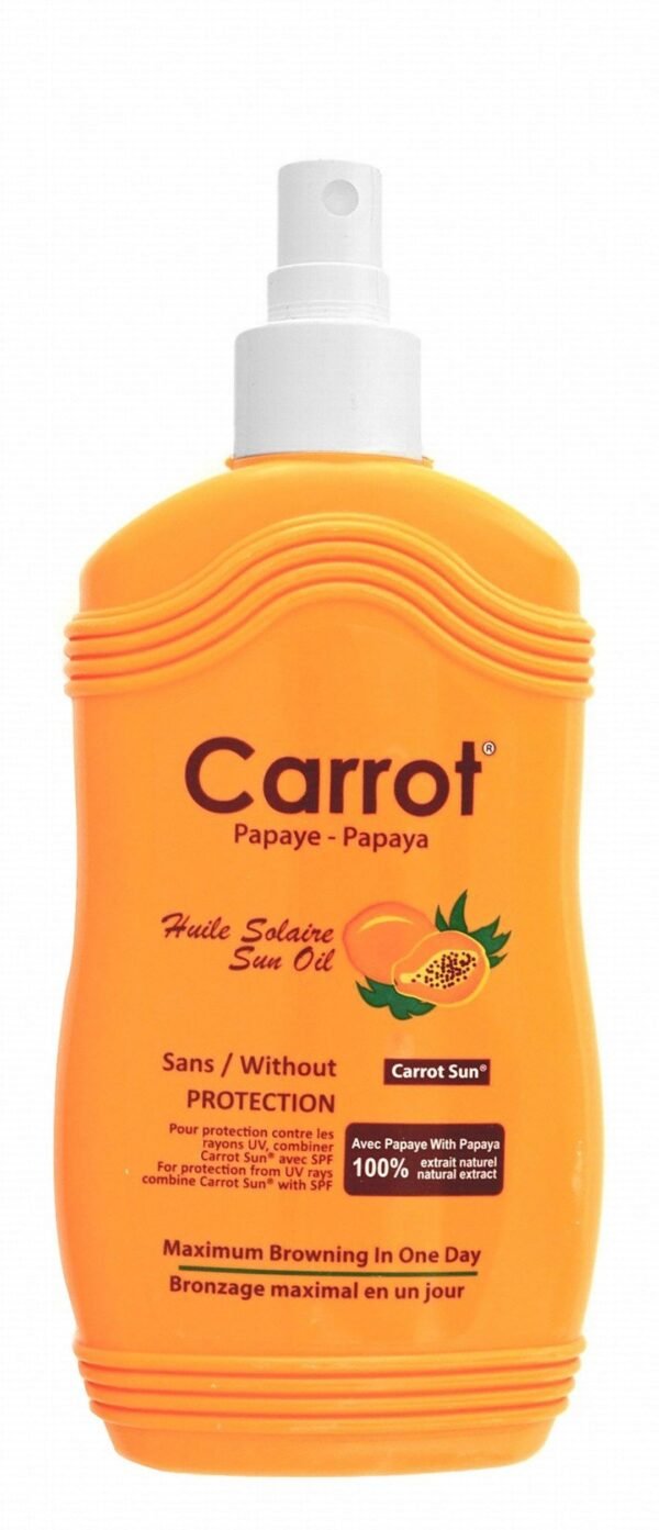 Carrot Sun Tanning Oil Spray with Papaya Extract, 200ml