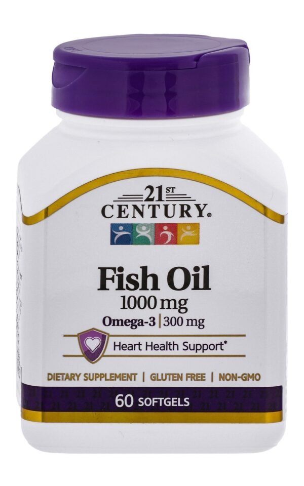 21st Century 1000mg Omega 3 Softgels, 60 Softgels