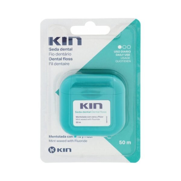 Kin Dental Floss Mint Waxed Fluoride 50m 1 Piece