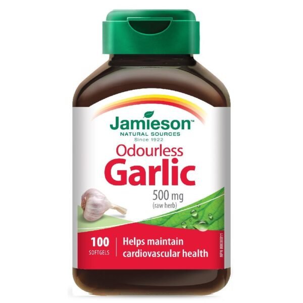 Jamieson Odorless Garlic Capsules, 100 Capsules